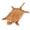 Image de Tapis en peluche en forme de léopard 139 cm Marron