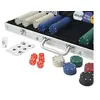 Image de Jeu de poker avec 500 jetons en aluminium - Pour 4 joueurs ou plus - Passe-temps populaire pour adultes