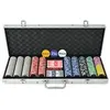 Image de Coffret de poker avec 500 jetons Laser Aluminium
