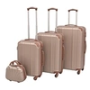 Image de Ensemble de valises - - Champagne - 4 pièces - Coque rigide ABS - 360° roulettes