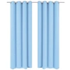 Image de Rideau avec oillets métalliques 2 pcs 135 x 175 cm Turquoise