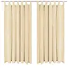 Image de Micro-satijnen gordijnen met lussen 140x245 cm beige 2 st132218
