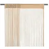 Image de Rideau en fils 2 pcs 100 x 250 cm Beige