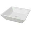 Image de Lavabo carré en céramique Blanc 41,5 x 12 cm