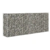 Image de Panier de Gabion Acier Galvanisé Argenté 85x30x200 cm Clôture de Jardin 142359