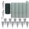 Image de Jeu de clôture avec des piquets de sol 25 x 1,7 m Acier Vert