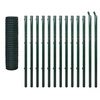 Image de Ensemble de Clôture Bordure pour Jardin Euro 25 x 1,7 m Acier Vert