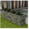 Image de Lit surélevé à gabion Acier 360x90x100 cm