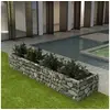 Image de Lit surélevé à gabion Acier 360x90x50 cm