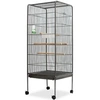 Image de Cage à oiseaux - - Noir - 54 x 54 x 146 cm - Acier - 4 perchoirs en bois