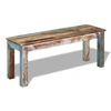 Image de Banc en bois solide recyclé recyclé fait à la main 110 x 35 x 45 cm meubles