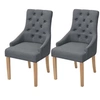 Image de Lot de 2 chaise interieur non pliable en plastique H. 95.5 cm gris