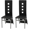 Image de Chaises à manger lot de 2 noir similicuir