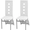 Image de Chaises à manger lot de 2 blanc similicuir243646