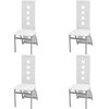 Image de Chaises à manger lot de 4 blanc similicuir