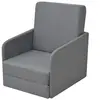 Image de Fauteuil convertible gris clair tissu