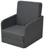 Image de Fauteuil convertible gris foncé tissu