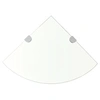 Image de Hoekschap met chromen dragers transparant 25x25 cm glas243852