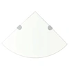 Image de Etagère d'angle en verre transparent avec plateau en verre Supports Fond en verre 35 x 35 cm