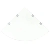 Image de Etagère de coin et supports chromés Verre transparent 45x45 cm
