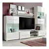 Image de Meuble tv mural avec éclairage led 5 pièces blanc