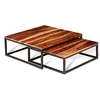 Image de Ensemble de table basse gigogne 2 pcs Bois massif de Sesham