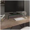 Image de Meuble TV pour moniteur 60x25x11 cm verre transparent
