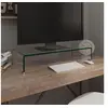 Image de Meuble TV pour moniteur 70x30x13 cm verre transparent