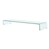 Image de Meuble tv/ de moniteur 120 x 30 x 13 cm verre transparent