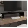 Image de Meuble TV support pour moniteur 80x30x13 cm verre noir