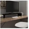 Image de Meuble TV support pour moniteur 90x30x13 cm verre noir