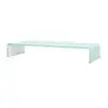 Image de Meuble tv/ support pour moniteur 80 x 30 x 13 cm verre blanc