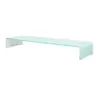 Image de Meuble tv/ support pour moniteur 100 x 30 x 13 cm verre blanc