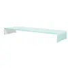 Image de Meuble tv/ support pour moniteur 110 x 30 x 13 cm verre blanc