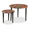 Image de Table basse 2 pcs Détails tissés chindi Multicolore