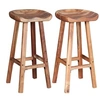 Image de Tabourets de bar lot de 2 bois d acacia massif