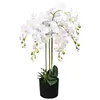 Image de Plante artificielle avec pot Orchidée 75 cm Blanc