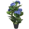 Image de Plante hortensia artificielle avec pot 60 cm Bleu
