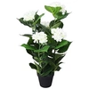 Image de Plante hortensia artificielle avec pot 60 cm Blanc