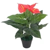 Image de Plante artificielle avec pot Anthurium 45 cm Rouge et Jaune