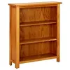 Image de Bibliothèque à 3 étagères 70 x 22,5 x 82cm Bois de chêne massif