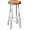 Image de Chaise de bar interieur non pliable H. 76 cm en teck bois