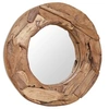 Image de Decoratieve spiegel rond 60 cm teakhout244560