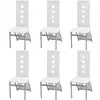 Image de Lot de 6 chaise H. 108 cm non pliable en acier interieur blanc
