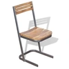 Image de Lot de 4 chaise interieur non pliable H. 75 cm en bois massif