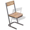 Image de Lot de 6 chaise H. 75 cm non pliable en bois massif interieur