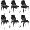 Image de Lot de 6 chaise H. 88 cm non pliable interieur en acier noir