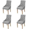 Image de Lot de 4 chaise interieur non pliable en plastique H. 95.5 cm gris