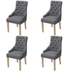 Image de Lot de 4 chaise en plastique non pliable interieur H. 95.5 cm gris