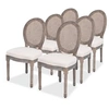 Image de Lot de 6 chaise en plastique non pliable interieur H. 95.5 cm beige